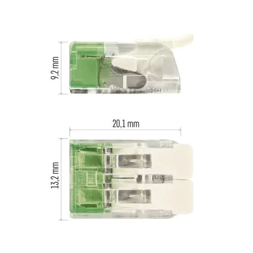 EMOS A9101 átlátszó karos vezetékösszekötő kapocs 4 mm², 10 db