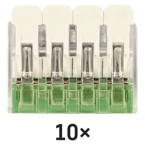 EMOS A9103 átlátszó karos vezetékösszekötő 4 mm², 10 darabos csomag