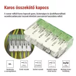 EMOS A9104 átlátszó 5 pólusú karos vezetékösszekötő, 10 db