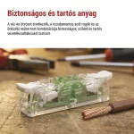 EMOS A9111 egyenes karos átlátszó vezetékösszekötő 2× 0,2–4 mm², 10 db