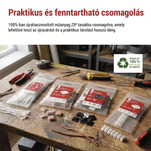 EMOS A9111 egyenes karos átlátszó vezetékösszekötő 2× 0,2–4 mm², 10 db
