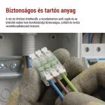 EMOS A9113 3 pólusú egyenes karos vezetékösszekötő, átlátszó, 10 db