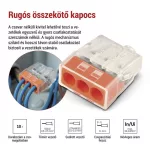 EMOS A9121 átlátszó 3 pólusú rugós sorkapocs, 10 db-os csomag
