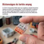 EMOS A9121 átlátszó 3 pólusú rugós sorkapocs, 10 db-os csomag