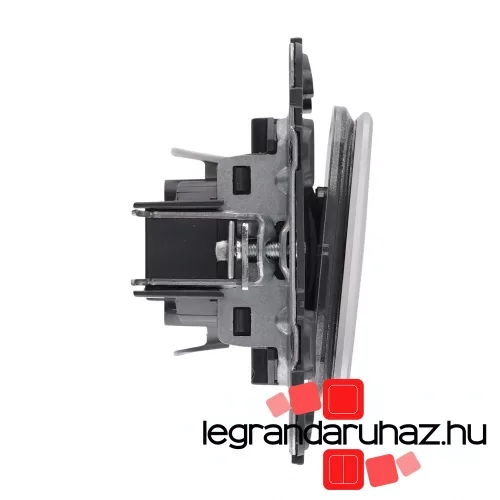 Legrand Valena Allure egypólusú kapcsoló jelzőfénnyel 10 AX alumínium, AA752001J