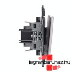 Legrand Valena Allure váltóérintkezős nyomó alumínium, AA752011