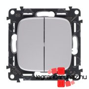   Legrand Valena Allure kettős váltóérintkezős nyomó alumínium, AA752018