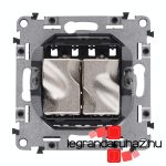 Legrand Valena Allure 2xRJ45 Cat. 6 STP csatlakozóaljzat alumínium, AA753047