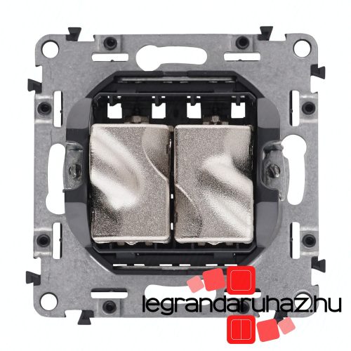 Legrand Valena Allure 2xRJ45 Cat. 6A STP csatlakozóaljzat alumínium, AA753049