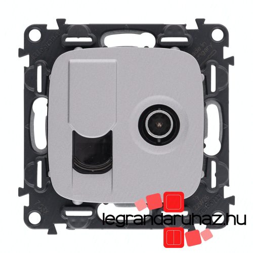 Legrand Valena Allure TV csatlakozóaljzat + RJ45 Cat. 6 UTP aljzat alumínium, AA753055