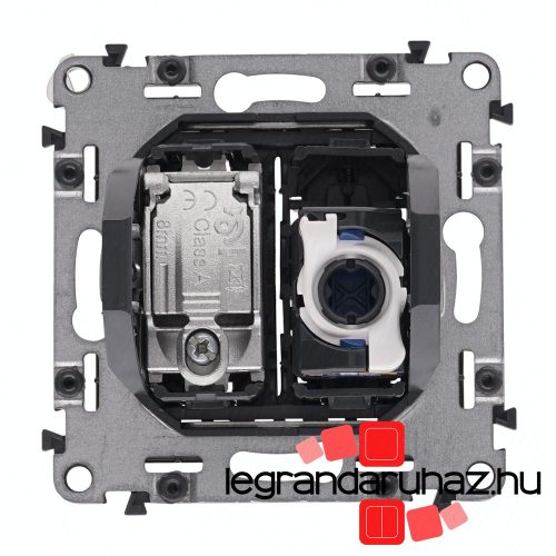 Legrand Valena Allure TV csatlakozóaljzat + RJ45 Cat. 6 UTP aljzat alumínium, AA753055