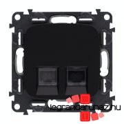   Legrand Valena Allure 2xRJ45 Cat. 5e UTP csatlakozóaljzat fekete, AB753041