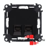   Legrand Valena Allure 2xRJ45 Cat. 6A UTP csatlakozóaljzat fekete, AB753045