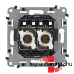 Legrand Valena Allure 2xRJ45 Cat. 6A UTP csatlakozóaljzat fekete, AB753045