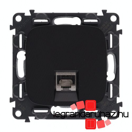 Legrand Valena Allure 1xRJ45 Cat. 6A STP csatlakozóaljzat fekete, AB753048
