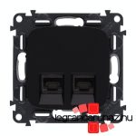 Legrand Valena Allure 2xRJ45 Cat. 6A STP csatlakozóaljzat fekete, AB753049