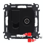 Legrand Valena Allure TV csatlakozóaljzat + RJ45 Cat. 6 UTP aljzat fekete, AB753055