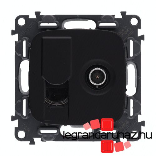 Legrand Valena Allure TV csatlakozóaljzat + RJ45 Cat. 6 UTP aljzat fekete, AB753055