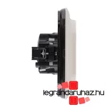 Legrand Valena Allure 2x2P+F csatlakozóaljzat biztonsági zsalu nélkül egybeépített burkolattal keret nélkül rugós vezetékbekötéssel elefántcsont, AE753027