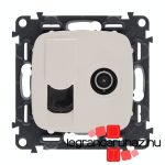 Legrand Valena Allure TV csatlakozóaljzat + RJ45 Cat. 6 UTP aljzat elefántcsont, AE753055