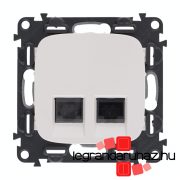   Legrand Valena Allure 2xRJ45 Cat. 5e UTP csatlakozóaljzat fehér, AF753041