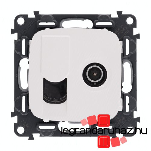Legrand Valena Allure TV csatlakozóaljzat + RJ45 Cat. 6 UTP aljzat fehér, AF753055