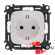   Legrand Valena Allure 2P+F csatlakozóaljzat biztonsági zsaluval rugós vezetékbekötéssel gyöngyház, AG753020