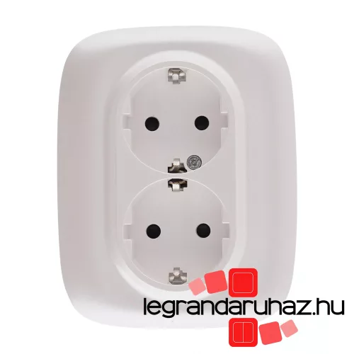 Legrand Valena Allure 2x2P+F csatlakozóaljzat biztonsági zsalu nélkül egybeépített burkolattal keret nélkül rugós vezetékbekötéssel gyöngyház, AG753027