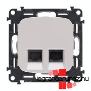   Legrand Valena Allure 2xRJ45 Cat. 6 UTP csatlakozóaljzat gyöngyház, AG753043