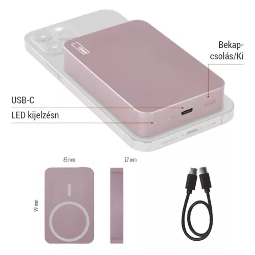EMOS B0551S, Powerbank WI 1046, 10 000 mAh, 20 W+Wireless, lazac