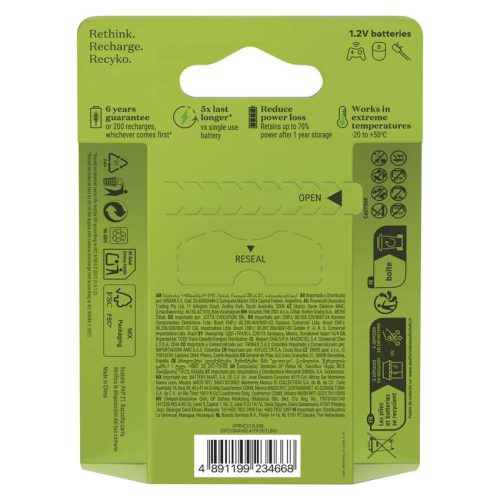 EMOS B27216, GP Recharge 2100 AA Akkumulátor (HR6) 6db