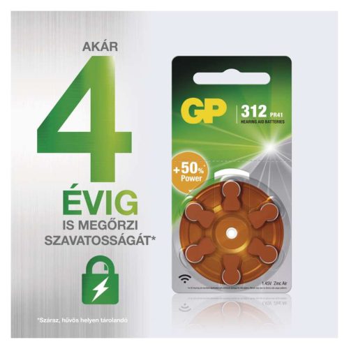 EMOS B3512, GP Gombelem hallókészülékekbe ZA312 6db/bliszter