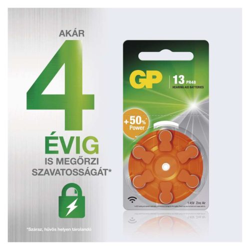 EMOS B3513, GP Gombelem hallókészülékekbe ZA13 6db/bliszter