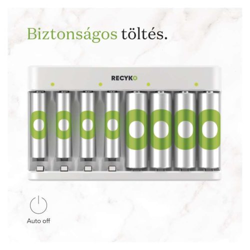 EMOS B50829, GP Akkumulátor töltő Eco E821 + 4× AA 2100 + 4× AAA 850