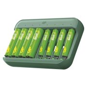   EMOS B58829, GP Akkumulátor töltő Charge & save E822 + 4×AA 1300 mAh + 4×AAA 650 mAh