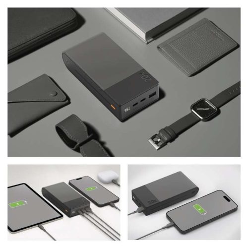 EMOS B6320GY, GP Powerbank M2+ Series, 20 000 mAh, 22,5 W, szürke