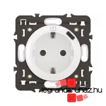 Legrand Céliane  2P+F csatlakozóaljzat + USB-C töltőaljzat 1,5A-5V-7,5W, rugós bekötéssel, burkolattal, fehér, Legrand CB0141