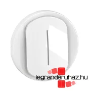   Legrand Céliane széles billentyű, mellső fényjelzős, keresztkapcsolóhoz, burkolat, 2 mod, fehér, Legrand CB1005