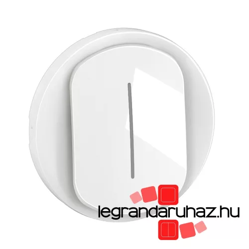 Legrand Céliane széles billentyű, mellső fényjelzős, keresztkapcsolóhoz, burkolat, 2 mod, fehér, Legrand CB1005