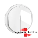Legrand Céliane kettős billentyű, burkolat, fehér, Legrand CB2001
