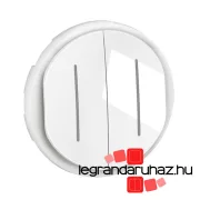   Legrand Céliane kettős mellső fényjelzős billentyű, burkolat, fehér, Legrand CB2007