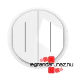 Legrand Céliane kettős mellső fényjelzős billentyű, burkolat, fehér, Legrand CB2007