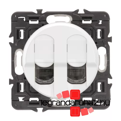 Legrand  Céliane 2xRJ45 Cat. 6 FTP 1 Gbit/s árnyékolt csatlakozóaljzat, fehér, CB2XCM0345-K