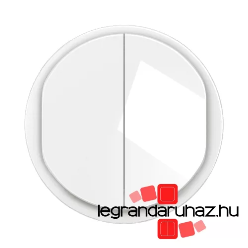 Legrand Céliane kettős alsó fényjelzős billentyű, burkolat, fehér, Legrand CB3001