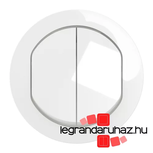 Legrand Céliane kettős billentyű, IP44, burkolat, fehér, Legrand CB4001