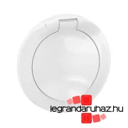   Legrand Céliane 2P+F rugós csatlakozóaljzat burkolat, csapófedeles, IP44, fehér, Legrand CB8120