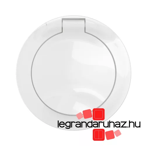 Legrand Céliane 2P+F rugós csatlakozóaljzat burkolat, csapófedeles, IP44, fehér, Legrand CB8120