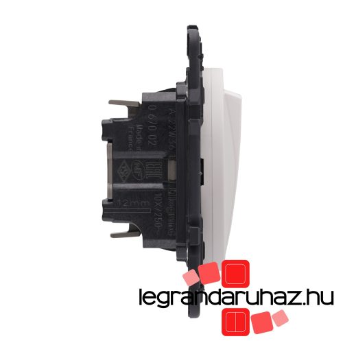 Legrand Céliane egypólusú kapcsoló 10 AX, fehér CF067002K-CS