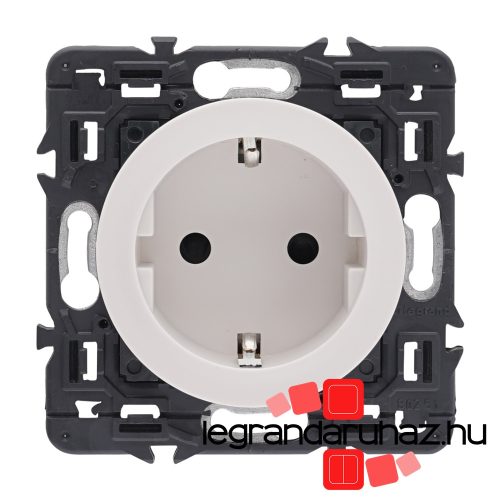 Legrand Céliane 2P+F csatlakozóaljzat biztonsági zsaluval, rugós, fehér CF067153-HK