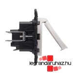 Legrand Céliane 2P+F csatlakozóaljzat biztonsági zsaluval, csapófedéllel, rugós, fehér CF067153CS-HK